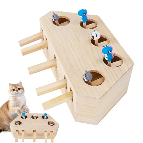 Fravsiu Cat Toys Scratching, Whack Game Cat Toy, Fun Cat Toys, Cat Exercise Toys, Wooden Interactive Cat Toy with Scratching Holes Cat Whack Game Scratch Toy for Cat Exercise Fravsiu Cat Toys Scratching, Whack Game Cat Toy, Fun Cat Toys, Cat Exercise Toys, Wooden Interactive Cat Toy with Scratching Holes Cat Whack Game Scratch Toy for Cat Exercise von Fravsiu