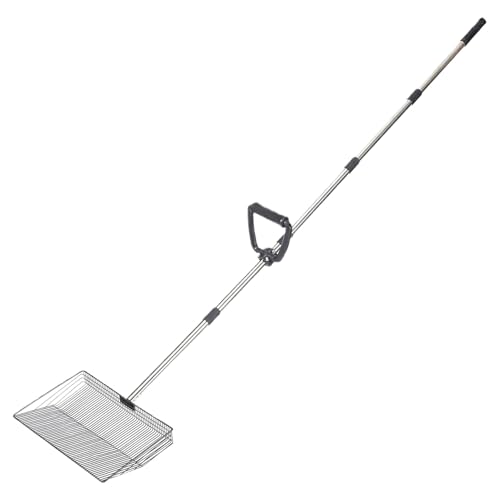Fravsiu Coop Scoop, Pet Litter Long Handle Shovel, Telescoping Poop Sifting Scooper, Durable Outdoor Yard Farm Tool for Backyard Poultry, Cat, Rabbit, Dog, Horse Waste, 68,11 Zoll Fravsiu Coop Scoop, Pet Litter Long Handle Shovel, Telescoping Poop Sifting Scooper, Durable Outdoor Yard Farm Tool for Backyard Poultry, Cat, Rabbit, Dog, Horse Waste, 68,11 Zoll von Fravsiu