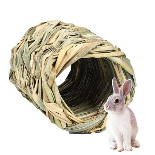 Fravsiu Gewebter Tunnel für Haustiere, Häschen-Gras-Tunnelhaus | Verstecktes Grastunnel-Spielzeug - Kleines Haustier-Kleintierspielzeug, handgewebte Grasbettwäsche, Häschen-Grashaus, interaktives Fravsiu Gewebter Tunnel für Haustiere, Häschen-Gras-Tunnelhaus | Verstecktes Grastunnel-Spielzeug - Kleines Haustier-Kleintierspielzeug, handgewebte Grasbettwäsche, Häschen-Grashaus, interaktives von Fravsiu