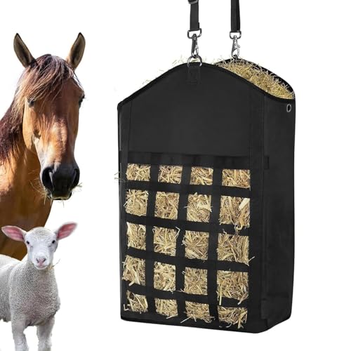 Fravsiu Horse Hay Bag, Slow Feed Dispenser Net, Hangable Outdoor Storage Holder, Durable Farming Supply Gear, Ideal for Sheep, Goats, Livestock Care, Ranch Use, Barn Fundamentals, Stable Feeding von Fravsiu