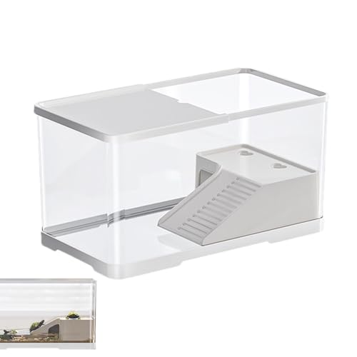 Fravsiu Turtle Tank, Reptile Tank with, Aquatic Tortoise Aquarium, Reptile Habitat Tank, Tortoise Tank Aquarium, Reptile Tank with Basking for Tortoises, Crayfish, and Hermit Crabs von Fravsiu