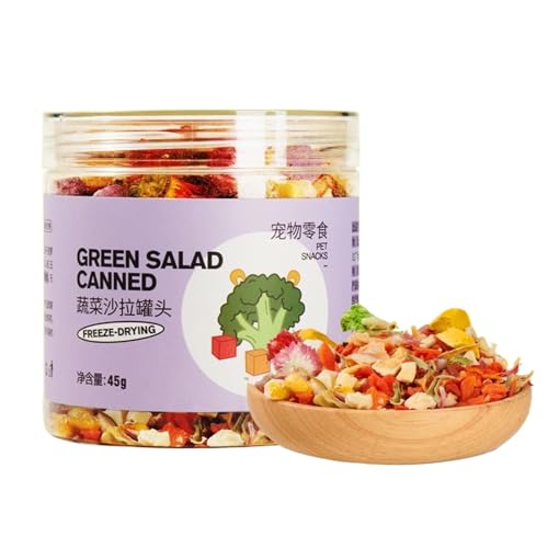 Gerbil Toys, Bunny Chews, 45g Portable Natural Freeze-Dried Snacks with 10 Types Teeth Grinding, Healthy Small Pet Treats for Hamster Chinchilla Bird Cage Feeding Use, 3.94x3inch von Fravsiu