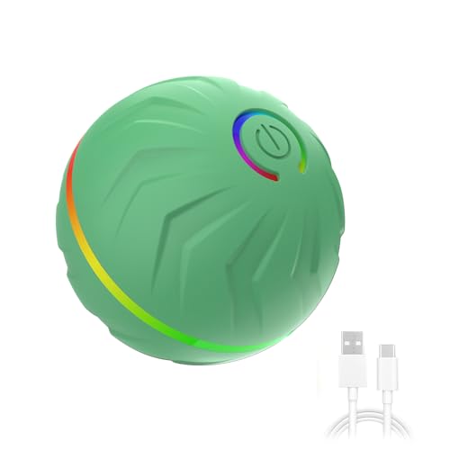 Interaktiver Hundeball, automatisches Rolling-Toy, wiederaufladbar, bewegungsaktiviert, interaktives Modell für aktive Spielzeit, ideal zum Trainieren und Mental Stimulation für kleine mittelgroße von Fravsiu