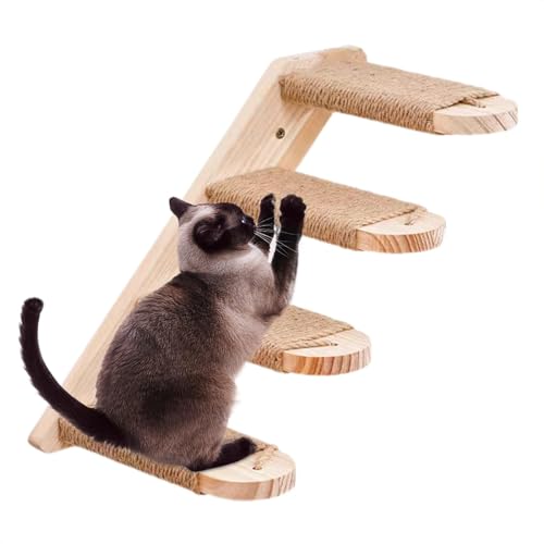 Katzen-Wandregale | Katzenregale | Katzenkletterwand | Stabile Katzenkletterstufen, Katzenwandtreppe mit Regalen, platzsparende Katzentreppe zum Klettern und Sitzen, verbessertes vertikales Spielen Katzen-Wandregale | Katzenregale | Katzenkletterwand | Stabile Katzenkletterstufen, Katzenwandtreppe mit Regalen, platzsparende Katzentreppe zum Klettern und Sitzen, verbessertes vertikales Spielen von Fravsiu