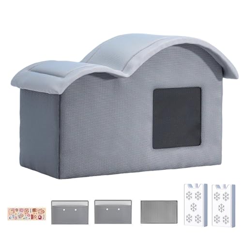 Katzenhaus, Cooling Shelter, Pet Shade, 3D Ventilated Design, abnehmbares Thermobett, Medium Gray 1 Einheit, ideal für Katzen und Hunde, Kitten, drinnen und draußen Katzenhaus, Cooling Shelter, Pet Shade, 3D Ventilated Design, abnehmbares Thermobett, Medium Gray 1 Einheit, ideal für Katzen und Hunde, Kitten, drinnen und draußen von Fravsiu