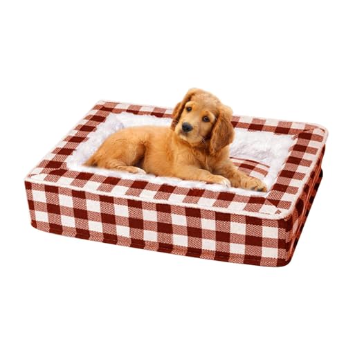 Mittelgroßes und großes Hundebett, superweiches, gemütliches und bequemes Schlafsofa für Hunde, waschbares Hundebett, hochwertiges rechteckiges Plüsch-Hundesofa für große und mittelgroße Rassen, Mittelgroßes und großes Hundebett, superweiches, gemütliches und bequemes Schlafsofa für Hunde, waschbares Hundebett, hochwertiges rechteckiges Plüsch-Hundesofa für große und mittelgroße Rassen, von Fravsiu