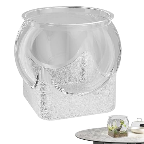 Transparente runde Fischschale | Transparentes Aquarium für Betta Fische und Schildkröten | Vielseitige kleine Aquarien und Mittelstücke für Blumentöpfe | Deko-Lösung für den Schreibtisch, klein Transparente runde Fischschale | Transparentes Aquarium für Betta Fische und Schildkröten | Vielseitige kleine Aquarien und Mittelstücke für Blumentöpfe | Deko-Lösung für den Schreibtisch, klein von Fravsiu