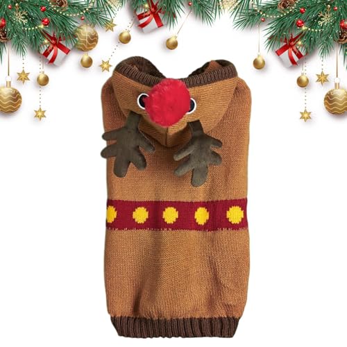 weihnachts-Kapuzenpullover für Hunde Rentier Hundepullover Weihnachtspullover Haustier weicher warmer Kapuzenpullover für kleine Hunde Katzen Haustierkleidung do weihnachts-Kapuzenpullover für Hunde Rentier Hundepullover Weihnachtspullover Haustier weicher warmer Kapuzenpullover für kleine Hunde Katzen Haustierkleidung do von Fravsiu