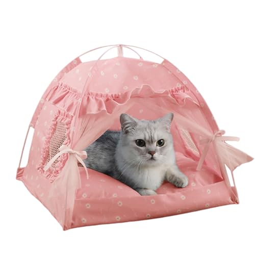 Frdun Katzenhütte, Haustierzelt, Bett, Prinzessinnen-Katzenbett, faltbares Haustierzelt, Katzenhaus, waschbar, weiche Kissen, Sofakorb, Kätzchen-Zelte, Hundebett für Hunde, Haustiere, Katzen Frdun Katzenhütte, Haustierzelt, Bett, Prinzessinnen-Katzenbett, faltbares Haustierzelt, Katzenhaus, waschbar, weiche Kissen, Sofakorb, Kätzchen-Zelte, Hundebett für Hunde, Haustiere, Katzen von Frdun