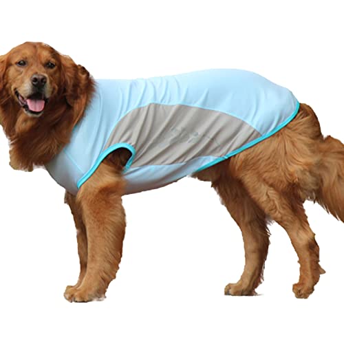 Frdun Outdoor-Geschirr, Kühljacke, sofort kühlende T-Shirts, Sommer-Kühlweste für Hunde, leichte Jacke mit verdunsteter kühler Mikrofaser für kleine, mittelgroße und große Hunde von Frdun