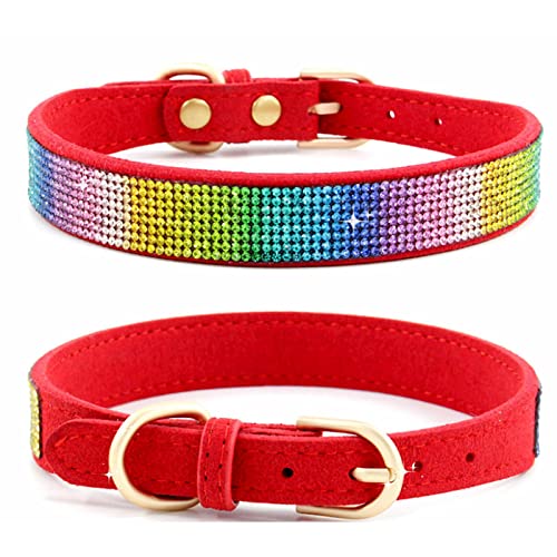 Frdun Reflektierendes Hundehalsband mit Kristall-Strasssteinen, für kleine und mittelgroße Hunde, für kleine Hunde, sicher und bequem Frdun Reflektierendes Hundehalsband mit Kristall-Strasssteinen, für kleine und mittelgroße Hunde, für kleine Hunde, sicher und bequem von Frdun