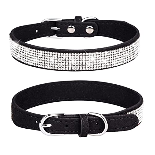 Frdun Reflektierendes Hundehalsband mit Kristall-Strasssteinen, für kleine und mittelgroße Hunde, für kleine Hunde, sicher und bequem Frdun Reflektierendes Hundehalsband mit Kristall-Strasssteinen, für kleine und mittelgroße Hunde, für kleine Hunde, sicher und bequem von Frdun