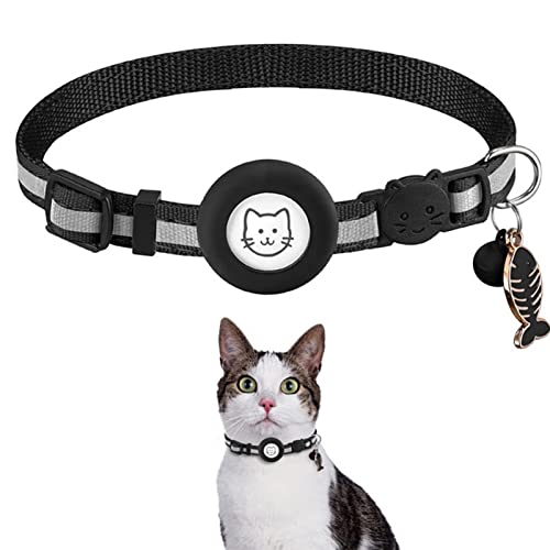 Frdun Reflektierendes Katzenhalsband mit Glocken, verstellbares und langlebiges Katzenhalsband, Sicherheitsschnalle, Kätzchenhalsband, nicht eng und einfaches Aussehen für Hunde, Welpen, Katzen, von Frdun