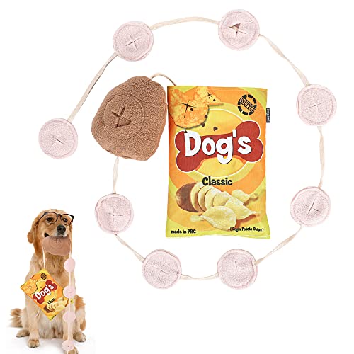 Lustiges, interaktives Hundespielzeug, lustiges knisterndes Quietsch-Plüsch, Nasenarbeit, Hundespielzeug, bestes interaktives Hundespielzeug von Frdun