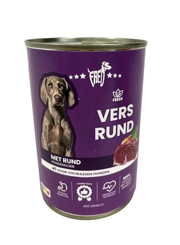 Freds 12x400 gr blik vers rund hondenvoer von Freds