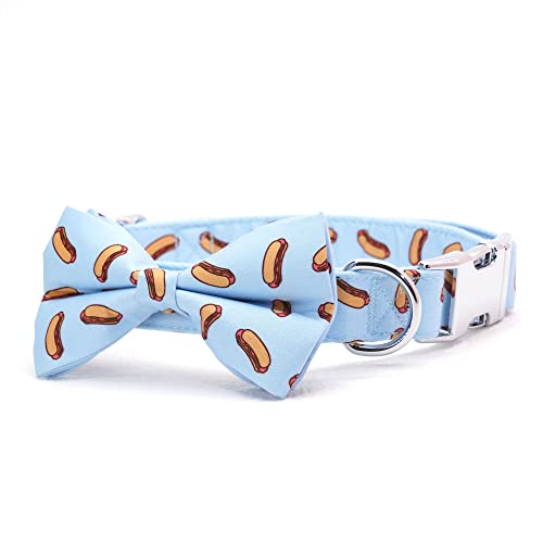 Hundehalsband mit Schleife, Hotdog Hund Fliege, Bowtie Hundehalsband Verstellbare Hundehalsbänder für Kleine Mittlere Große Hunde und Katzen von Free Sunday