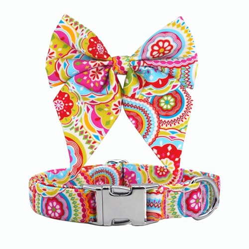 Hundehalsband und Fliege für Mädchen, florales Halsband, trendiges Matrosenhalsband, Geschenk für Welpen Hundehalsband und Fliege für Mädchen, florales Halsband, trendiges Matrosenhalsband, Geschenk für Welpen von Free Sunday