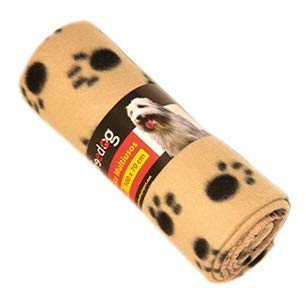 Freedog Decke mit Fingerabdrücken, Beige und Schwarz, 150 x 100 cm von Freedog