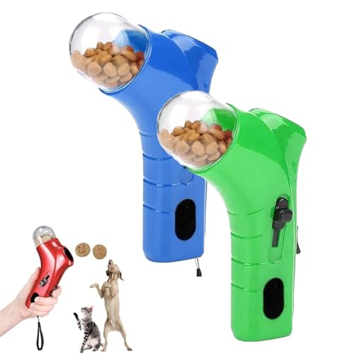 Frenaki Haustier -Spenderwerfer, Cat Treat -Shooter, Handheld -Haustier -Fütterung interaktiver Spielzeug für Training, lustiger Trainingspender Spielzeug für Innenräume und Außenbereiche (C) von Frenaki