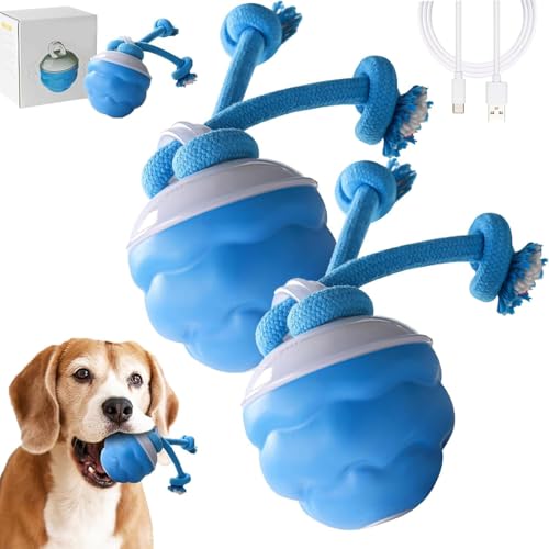 Frenaki Yobensun Hundespielzeug, zähes Welpenspielzeug interaktiver, intelligenter Sprungbugel für Hunde, mit Fernbedienung, Bewegungsstimulationsspielzeug mit Fernbedienung (2Pcs) von Frenaki