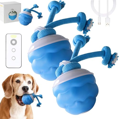 Frenaki Yobensun Hundespielzeug, zähes Welpenspielzeug interaktiver, intelligenter Sprungbugel für Hunde, mit Fernbedienung, Bewegungsstimulationsspielzeug mit Fernbedienung (2Pcs Fernbedienung) von Frenaki