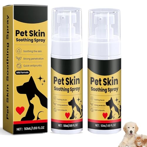Frenaki Zoomie -Spray für Hunde, Haustierhautbehandlungsspray, Hautreparatur, Beruhigungsstier, Juckreiz -Relief -Hotspot -Behandlung für Katzen, hilft Allergien, Allergien zu lindern (2Pcs) von Frenaki