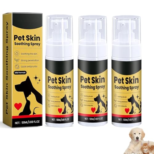 Frenaki Zoomie -Spray für Hunde, Haustierhautbehandlungsspray, Hautreparatur, Beruhigungsstier, Juckreiz -Relief -Hotspot -Behandlung für Katzen, hilft Allergien, Allergien zu lindern (3Pcs) von Frenaki