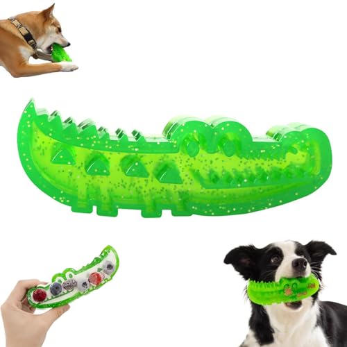 Langsame Futterkauen und Fetchkrokodil -Hundetiere, niedliche interaktive Puzzle -Feeder -Spielzeug, Hundespielzeug mit langsamem Feeder -Puzzle -Spielzeug, Snack -Stash & Play, Kautraining (1PcL) von Frenaki