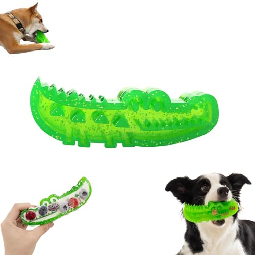 Langsame Futterkauen und Fetchkrokodil -Hundetiere, niedliche interaktive Puzzle -Feeder -Spielzeug, Hundespielzeug mit langsamem Feeder -Puzzle -Spielzeug, Snack -Stash & Play, Kautraining (1PcM) von Frenaki