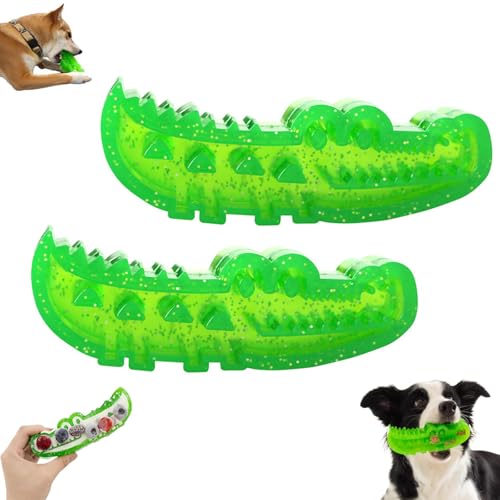Langsame Futterkauen und Fetchkrokodil -Hundetiere, niedliche interaktive Puzzle -Feeder -Spielzeug, Hundespielzeug mit langsamem Feeder -Puzzle -Spielzeug, Snack -Stash & Play, Kautraining (2PcsL) von Frenaki