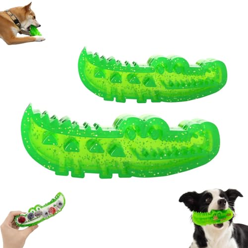 Langsame Futterkauen und Fetchkrokodil -Hundetiere, niedliche interaktive Puzzle -Feeder -Spielzeug, Hundespielzeug mit langsamem Feeder -Puzzle -Spielzeug, Snack -Stash & Play, Kautraining (2pcs) von Frenaki