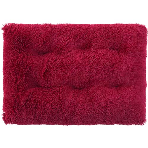 FresQa Haustiermatte Hund Langer Plüsch Winter Warmes Schlafbett Komfortables Katzennest Zubehör,Rot,S FresQa Haustiermatte Hund Langer Plüsch Winter Warmes Schlafbett Komfortables Katzennest Zubehör,Rot,S von FresQa