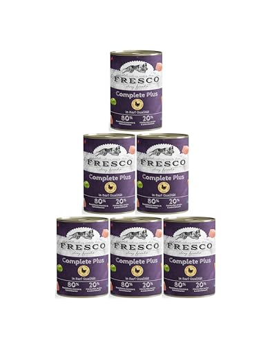 FRESCO Dog Complete Plus NassBarf Huhn 6 x 800g | Nassbarf getreidefrei für Hunde| gesund und natürlich | ohne künstliche Zusätze | Made in Germany von Fresco Dog