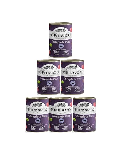 FRESCO Dog Complete Plus NassBarf Lamm 6 x 800g | Nassbarf getreidefrei für Hunde| gesund und natürlich | ohne künstliche Zusätze | Made in Germany von Fresco Dog