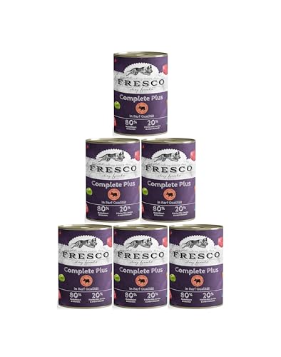 FRESCO Dog Complete Plus NassBarf Rind 6 x 800g | Nassbarf getreidefrei für Hunde| gesund und natürlich | ohne künstliche Zusätze | Made in Germany FRESCO Dog Complete Plus NassBarf Rind 6 x 800g | Nassbarf getreidefrei für Hunde| gesund und natürlich | ohne künstliche Zusätze | Made in Germany von Fresco Dog