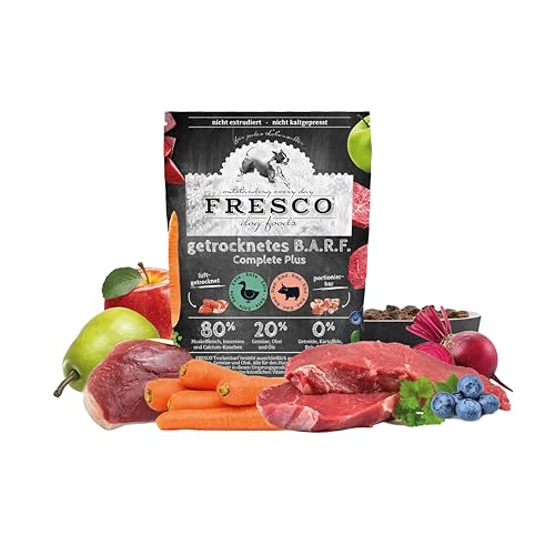 FRESCO Dog Complete Plus Trockenbarf mit Ente und Rind 2,5kg | Barf Trockenfutter für Hunde aus frischem Fleisch, Obst und Gemüse | 100% natürliche Zutaten | ohne künstliche Zusätze von Fresco Dog