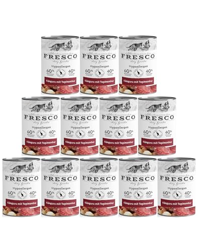 FRESCO Dog Hypoallergen-Menü Känguru mit Topinambur - hypoallergenes Hundefutter Nassfutter 12x 400g in Barf-Qualität von Fresco Dog