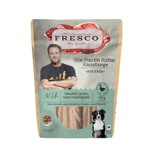 FRESCO Dog Martin Rütter Kaustange Rind und Ente 150g | fleischige Leckerlies für Hunde | zur Zahnpflege | 100% natürliche Zutaten | für Belohnung, Training und als Snack FRESCO Dog Martin Rütter Kaustange Rind und Ente 150g | fleischige Leckerlies für Hunde | zur Zahnpflege | 100% natürliche Zutaten | für Belohnung, Training und als Snack von Fresco Dog