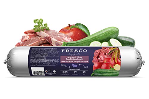 Fresco Dog Barf Wurst Complete-Menü Lamm mit Hirse, Zucchini und Apfel von Fresco Dog