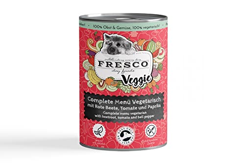 Complete-Menü Vegetarisch mit Rote Beete, Tomate und Paprika (haltbares B.A.R.F.) für Hunde | gesund und natürlich | ohne künstliche Zusätze | von Fresco Dog