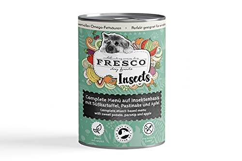Fresco Dog Complete Menü auf Insektenbasis mit Süßkartoffel, Pastinake und Apfel (haltbares B.A.R.F.) von Fresco Dog