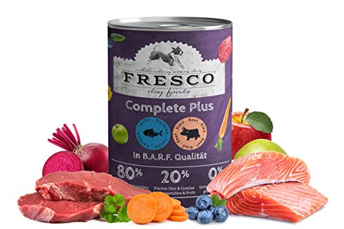 Fresco Dog Complete Plus Lachs mit Rind (haltbares B.A.R.F) Dosengröße 400g von Fresco Dog