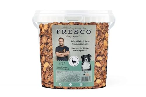 Martin Rütter Trainingsdrops Ente 1kg-Eimer | getreidefreies Hundefutter | gesund und natürlich | ohne künstliche Zusätze | Made in Germany von Fresco Dog