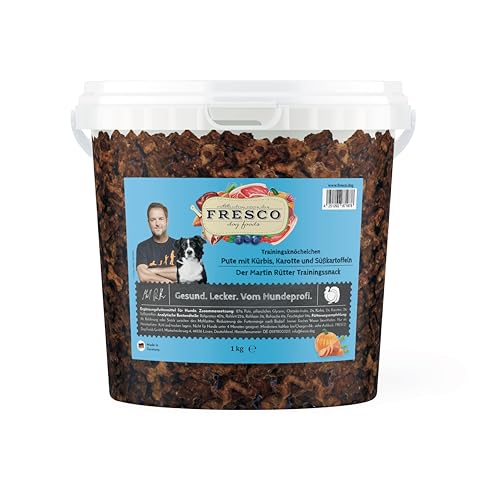FRESCO Dog Martin Rütter Trainingsknöchelchen mit Pute und Kürbis 1kg | getreidefreie Leckerlies für Hunde | aus frischem Fleisch | 100% natürliche Zutaten | für Belohnung, Training und als Snack von Fresco Dog