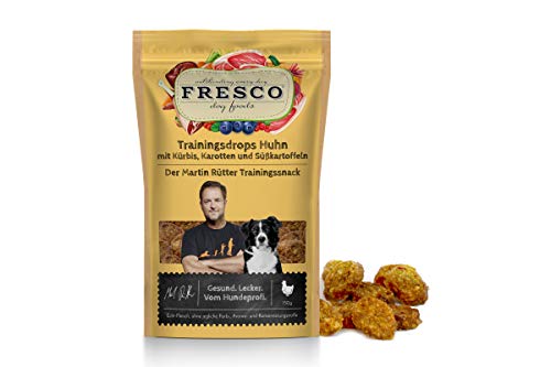 Fresco I Martin Rütter Trainingsdrops I Huhn mit Süßkartoffeln, Kürbis & Karotte I 10x 150g I für Hunde von Fresco Dog