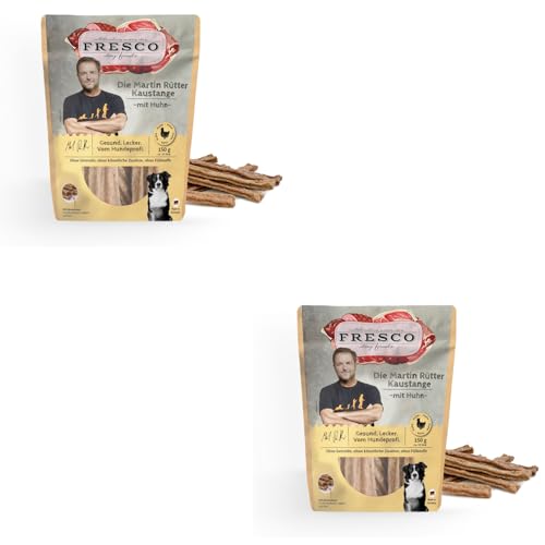 Fresco Martin Rütter Kaustange Huhn | Doppelpack | 2 x 150 g | Ergänzungsfuttermittel für Hunde | Natürlicher Snack | Zur Befriedigung des natürlichen Kautriebs & zur Zahnpflege Fresco Martin Rütter Kaustange Huhn | Doppelpack | 2 x 150 g | Ergänzungsfuttermittel für Hunde | Natürlicher Snack | Zur Befriedigung des natürlichen Kautriebs & zur Zahnpflege von Fresco Dog