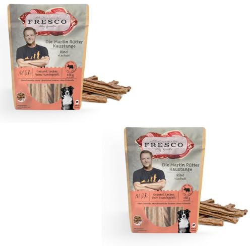 Fresco Martin Rütter Kaustange Rind & Lachsöl | Doppelpack | 2 x 150 g | Ergänzungsfuttermittelsnack für Hunde | Zur Unterstützung des Kautriebs & der Zahnpflege | Mit Omega-3 Fresco Martin Rütter Kaustange Rind & Lachsöl | Doppelpack | 2 x 150 g | Ergänzungsfuttermittelsnack für Hunde | Zur Unterstützung des Kautriebs & der Zahnpflege | Mit Omega-3 von Fresco Dog