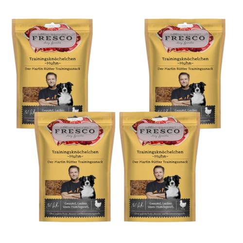 Fresco Trainingsknöchelchen Huhn | 4er Pack | 4 x 150 g | Ergänzungsfuttermittel für Hunde | Zum Training oder als Belohnung zwischen den Mahlzeiten | Ohne künstliche Zusätze Fresco Trainingsknöchelchen Huhn | 4er Pack | 4 x 150 g | Ergänzungsfuttermittel für Hunde | Zum Training oder als Belohnung zwischen den Mahlzeiten | Ohne künstliche Zusätze von Fresco Dog