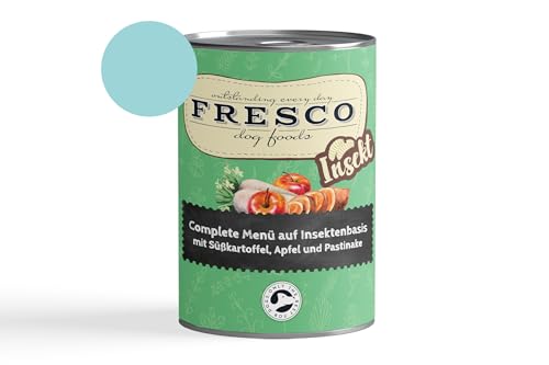 Fresco Complete-Menü 12x 400g Insekt m. Süßkartoffel, Apfel & Pastinake (haltbares B.A.R.F.) | ohne künstliche Zusätze | Getreidefrei | schonend dampfgegart von Fresco