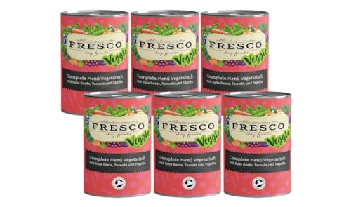 Fresco Complete-Menü Vegetarisch 6 x 400g Rote Beete, Tomate & Paprika | schonend dampfgegart | Frei von schlecht verdaulichen Füllstoffen | optimale Ergänzung zu den Fleisch Menüs von Fresco Fresco Complete-Menü Vegetarisch 6 x 400g Rote Beete, Tomate & Paprika | schonend dampfgegart | Frei von schlecht verdaulichen Füllstoffen | optimale Ergänzung zu den Fleisch Menüs von Fresco von Fresco